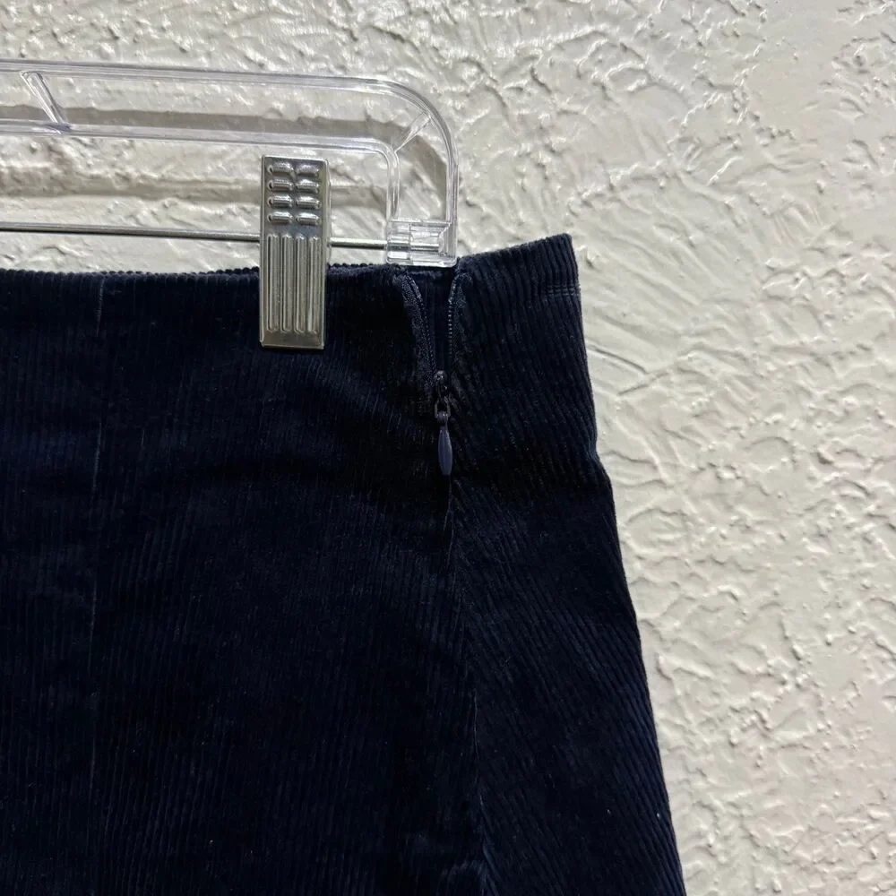 Zara navy blue corduroy mini skirt size medium